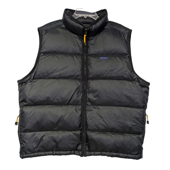 Eddie Bauer Mens Goose Down Puffer Vest Black XL Full Zip EBTEK Outdoors NWOT - Picture 1 of 14